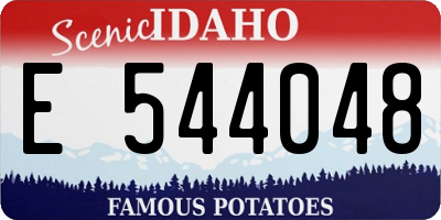 ID license plate E544048