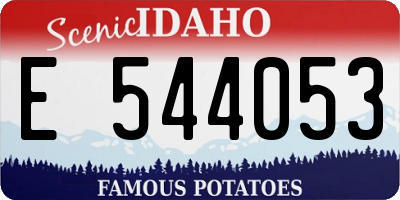 ID license plate E544053