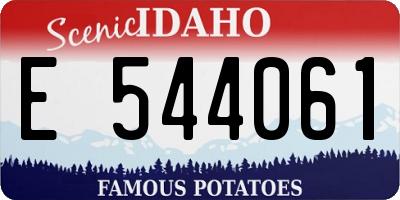 ID license plate E544061
