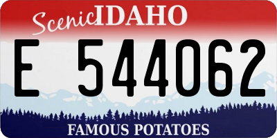 ID license plate E544062