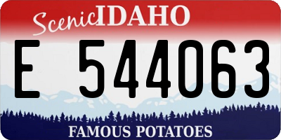 ID license plate E544063