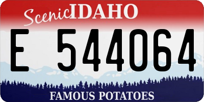 ID license plate E544064