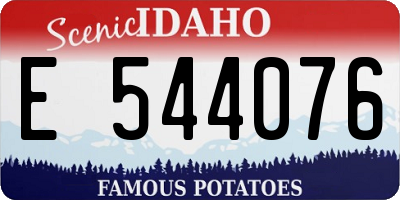 ID license plate E544076