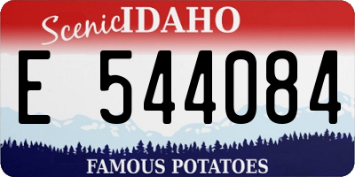 ID license plate E544084