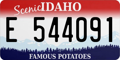 ID license plate E544091