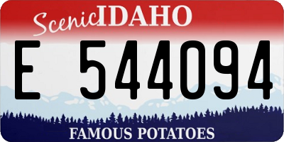 ID license plate E544094
