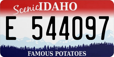 ID license plate E544097