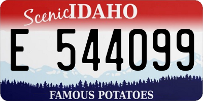 ID license plate E544099