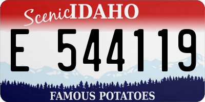 ID license plate E544119