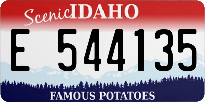 ID license plate E544135