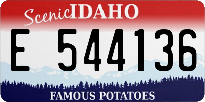 ID license plate E544136