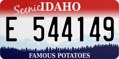ID license plate E544149