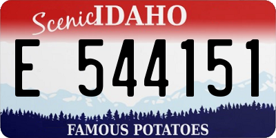 ID license plate E544151