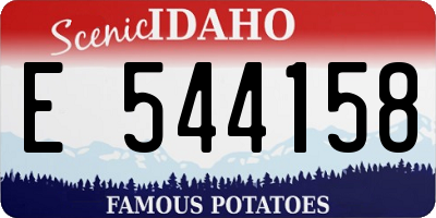ID license plate E544158