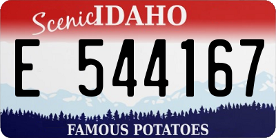 ID license plate E544167