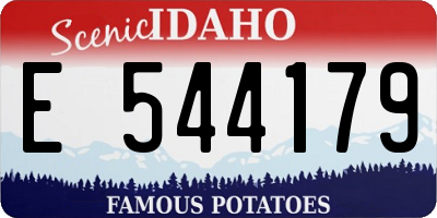 ID license plate E544179