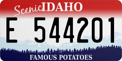 ID license plate E544201