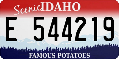 ID license plate E544219