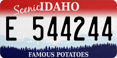 ID license plate E544244