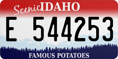 ID license plate E544253
