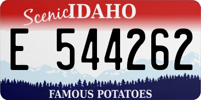 ID license plate E544262