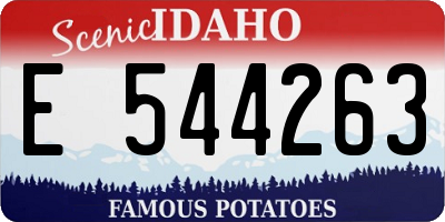 ID license plate E544263