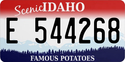 ID license plate E544268