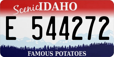 ID license plate E544272