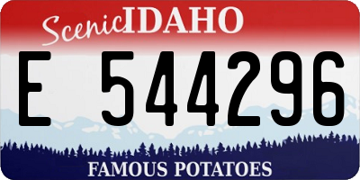 ID license plate E544296