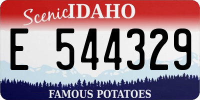 ID license plate E544329