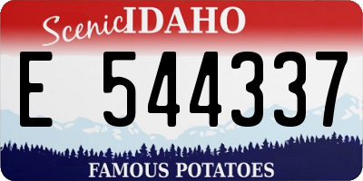 ID license plate E544337