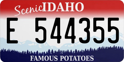ID license plate E544355