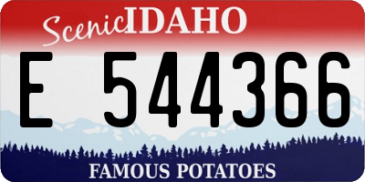 ID license plate E544366