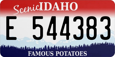 ID license plate E544383