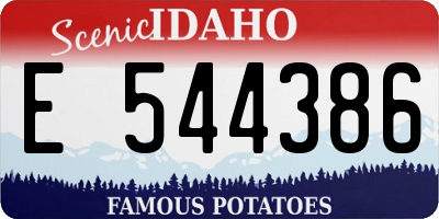 ID license plate E544386
