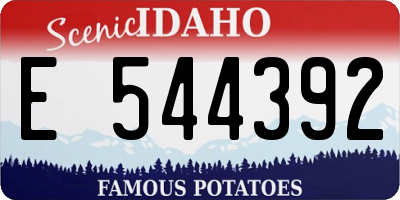 ID license plate E544392