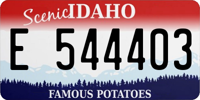 ID license plate E544403