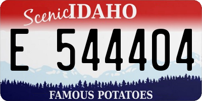 ID license plate E544404