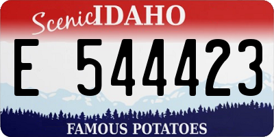 ID license plate E544423