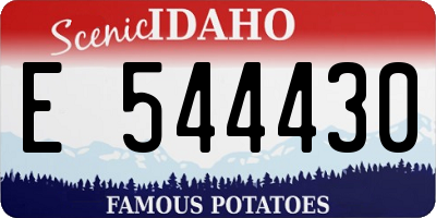 ID license plate E544430