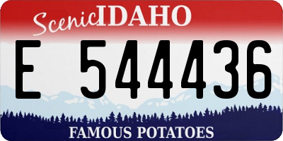 ID license plate E544436