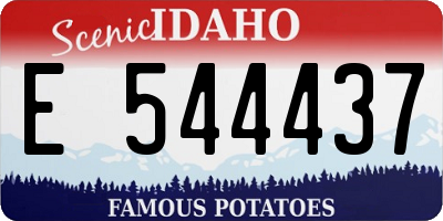 ID license plate E544437