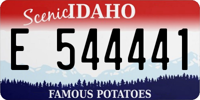 ID license plate E544441