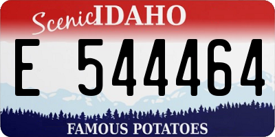 ID license plate E544464