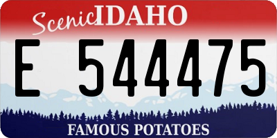 ID license plate E544475