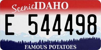 ID license plate E544498