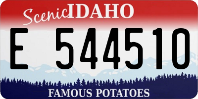 ID license plate E544510