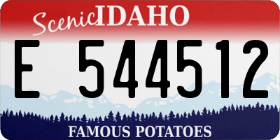 ID license plate E544512