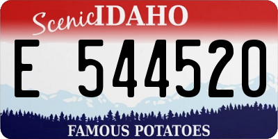 ID license plate E544520