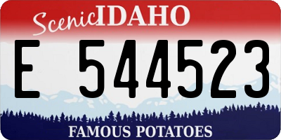 ID license plate E544523
